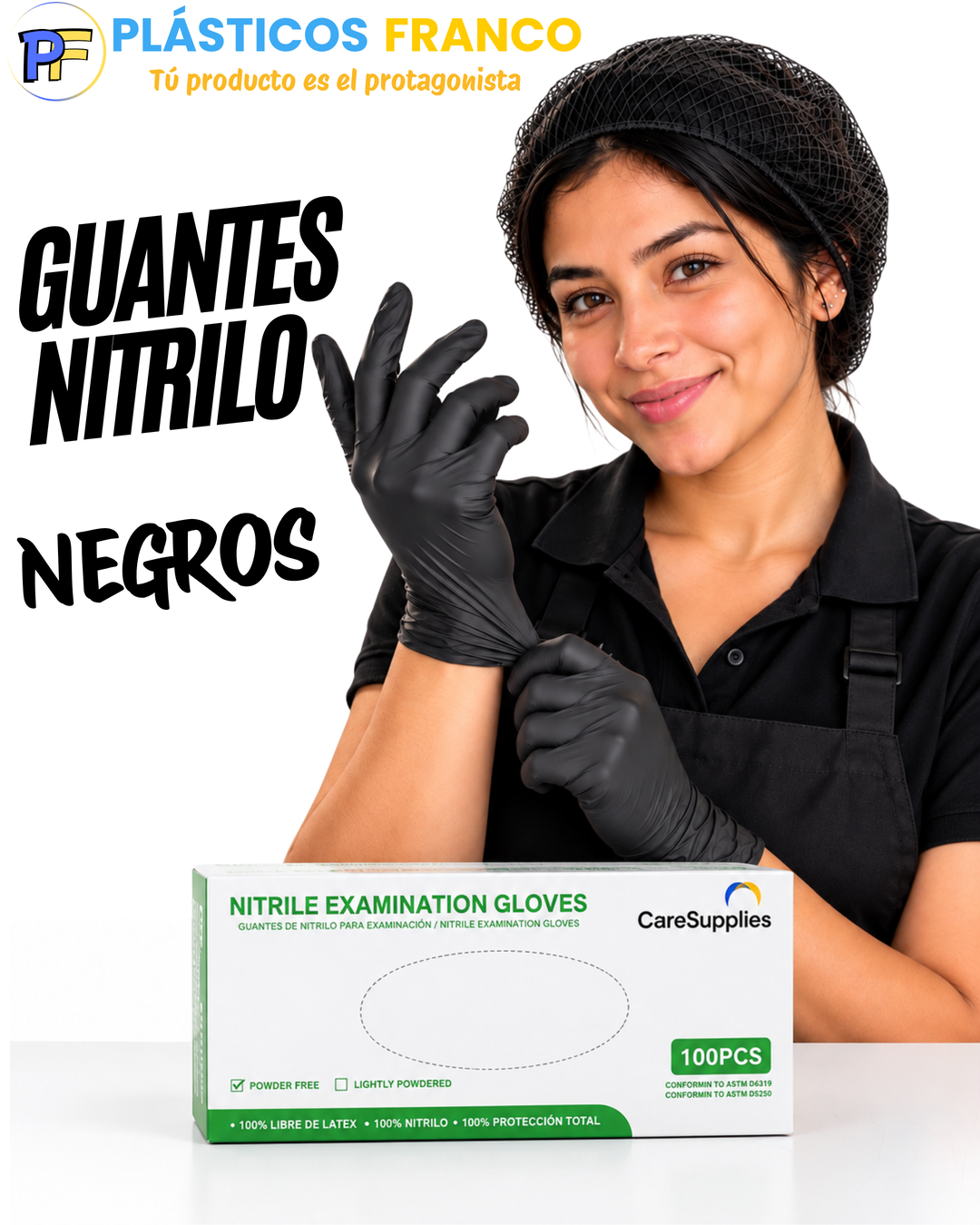 GUANTES NITRILO NEGRO