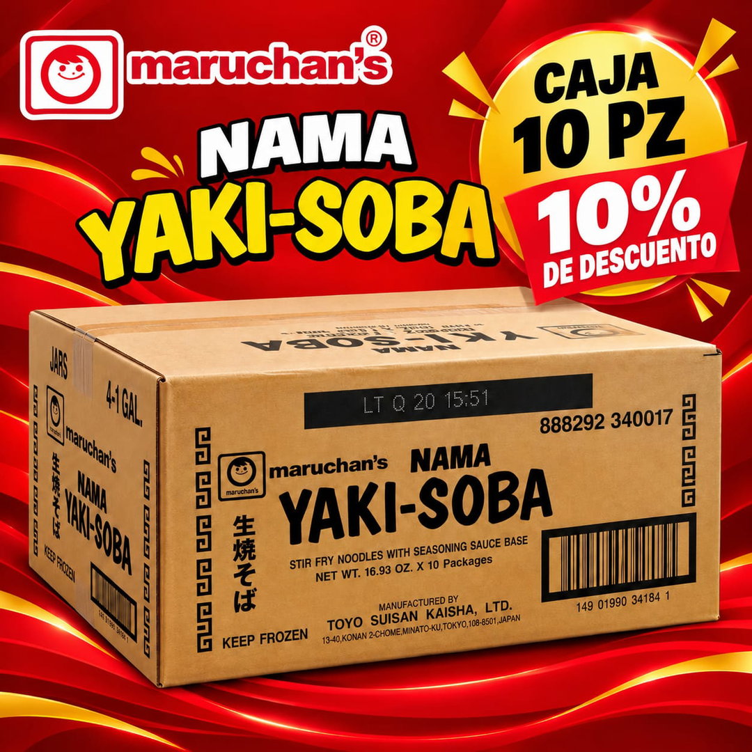 X CAJA DE YAKISOBA MARUCHAN 10 PDQ