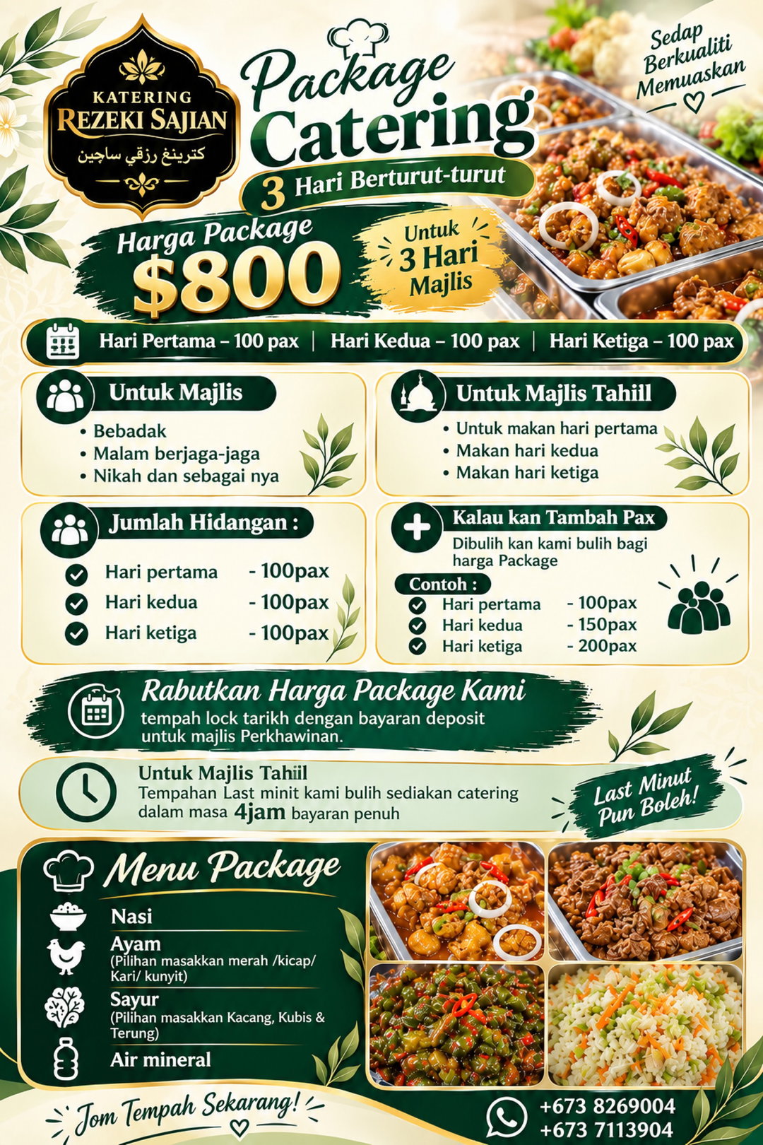 Package katering (3hari -100pax)