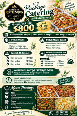 Package katering (3hari -100pax)