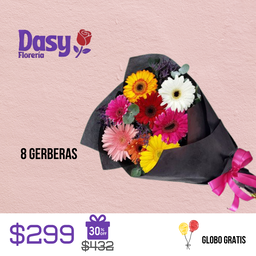 8 GERBERAS