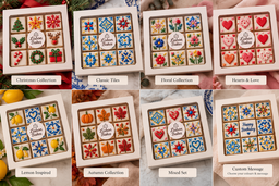 Hand-Decorated Biscuit Boxes