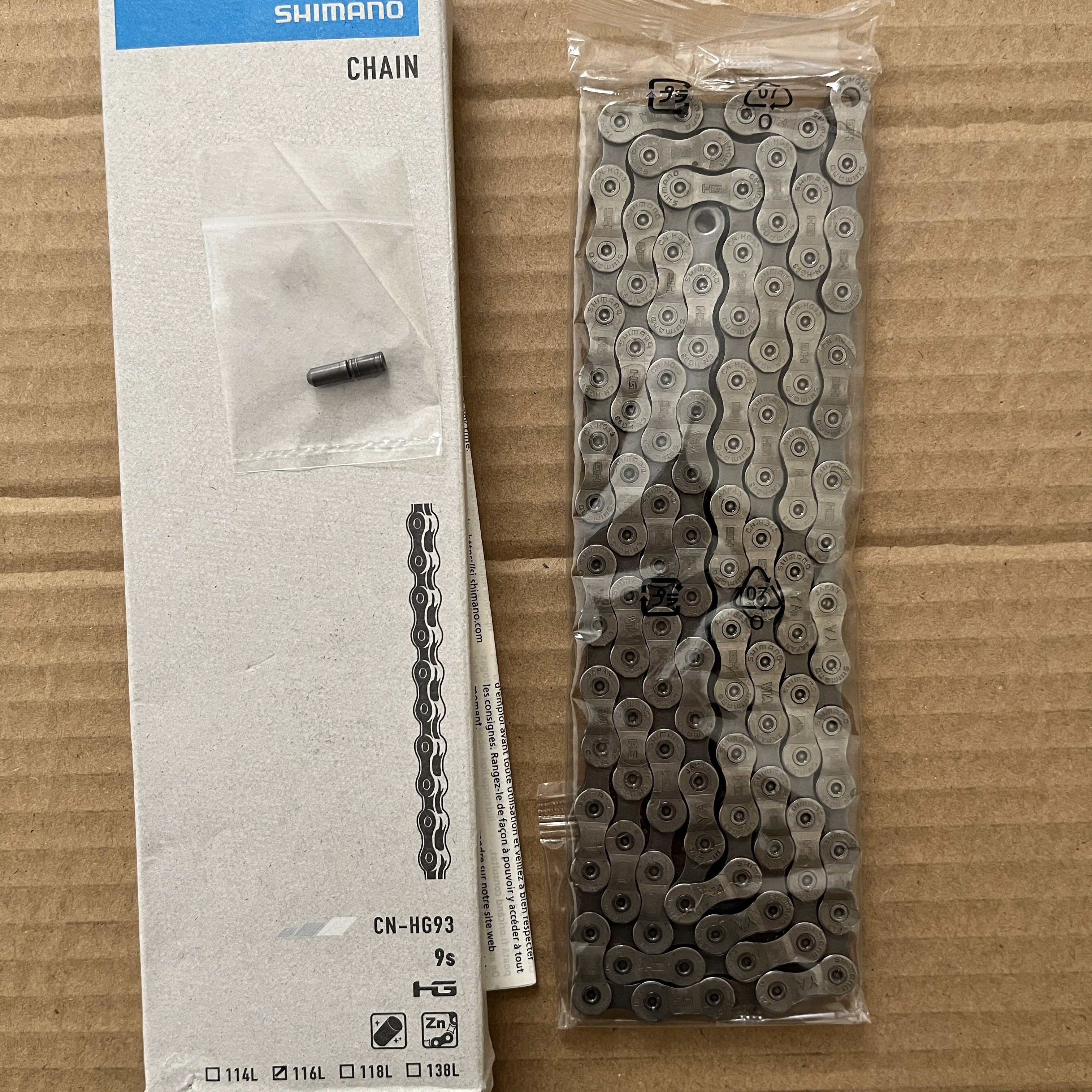 Shimano 9 Speed Chain – CN-HG93 116 Links (no quick link)
