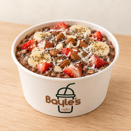 Bowl de avena de chocolate
