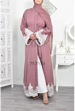 Elegant pink Abaya