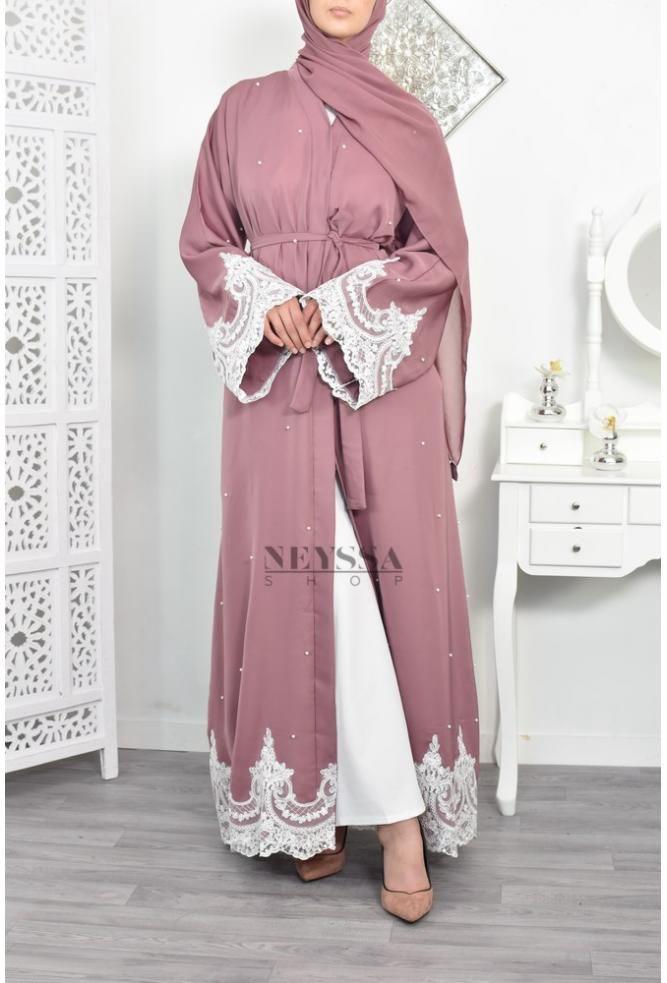 Elegant pink Abaya