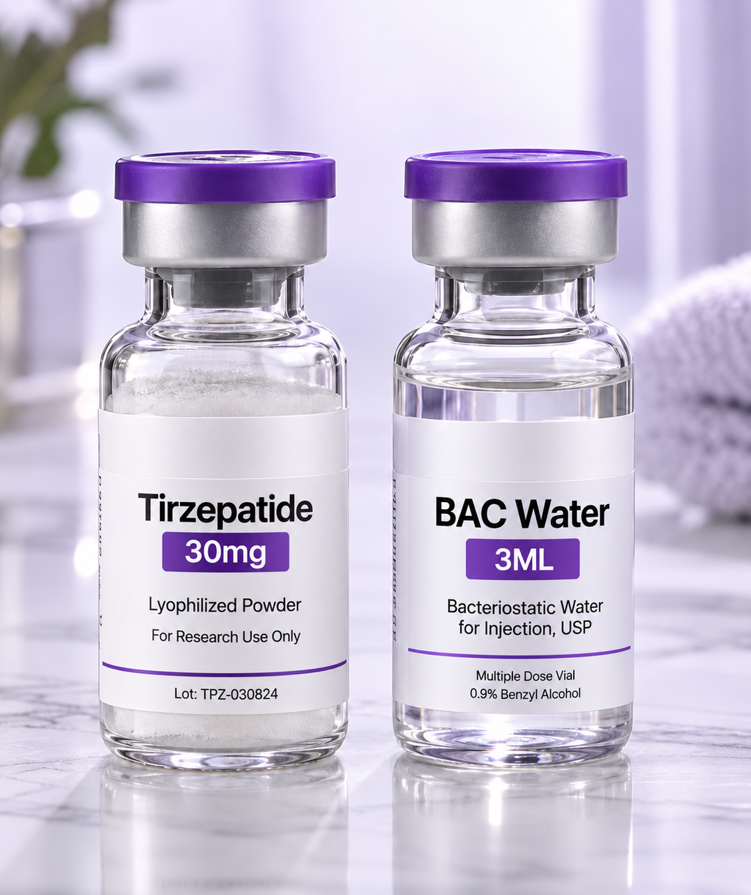 Tirzepatide 30mg (Vial + 3ml Bac)