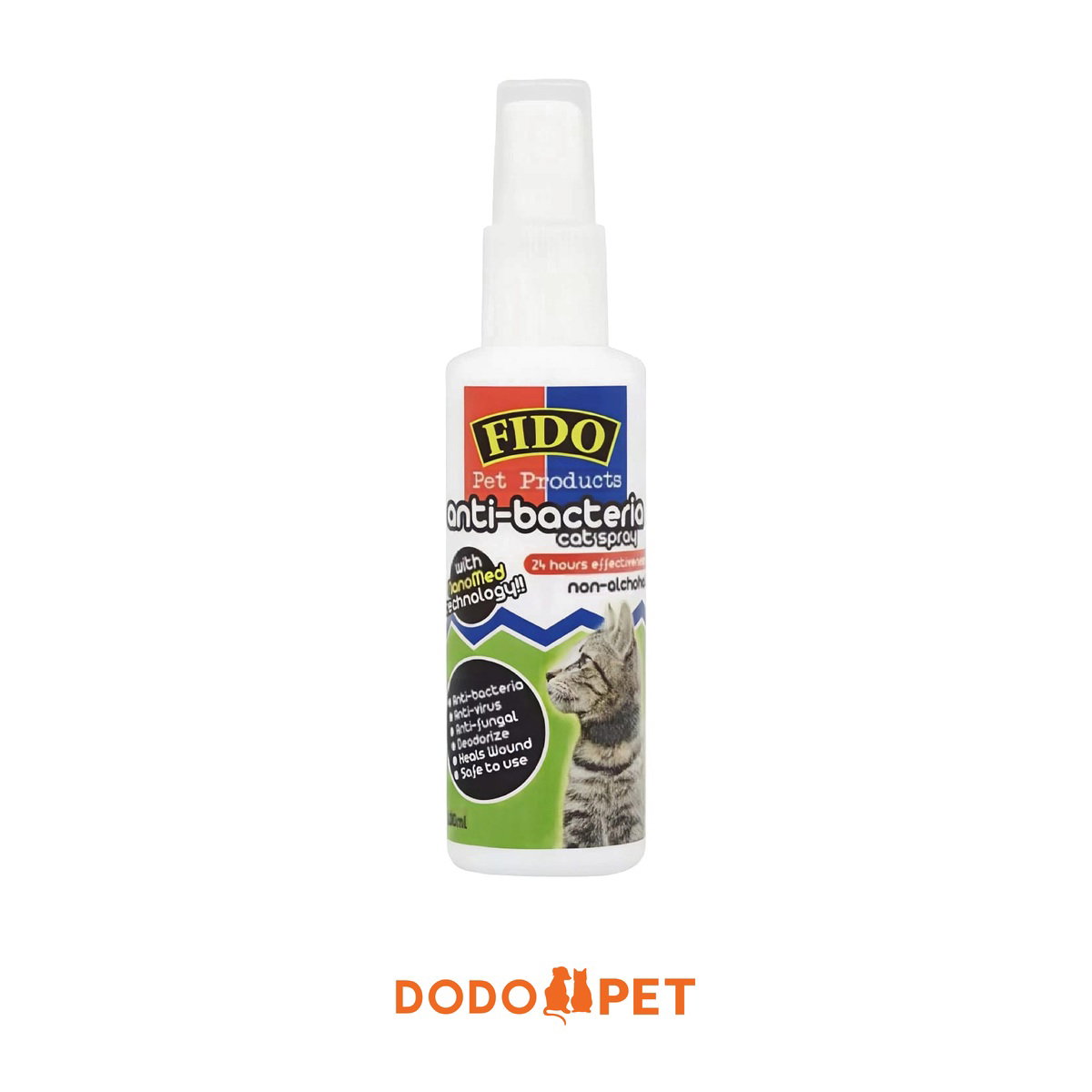 FIDO Anti-Bacteria Cat Spray – Non-Alcohol, NanoMed Technology_0