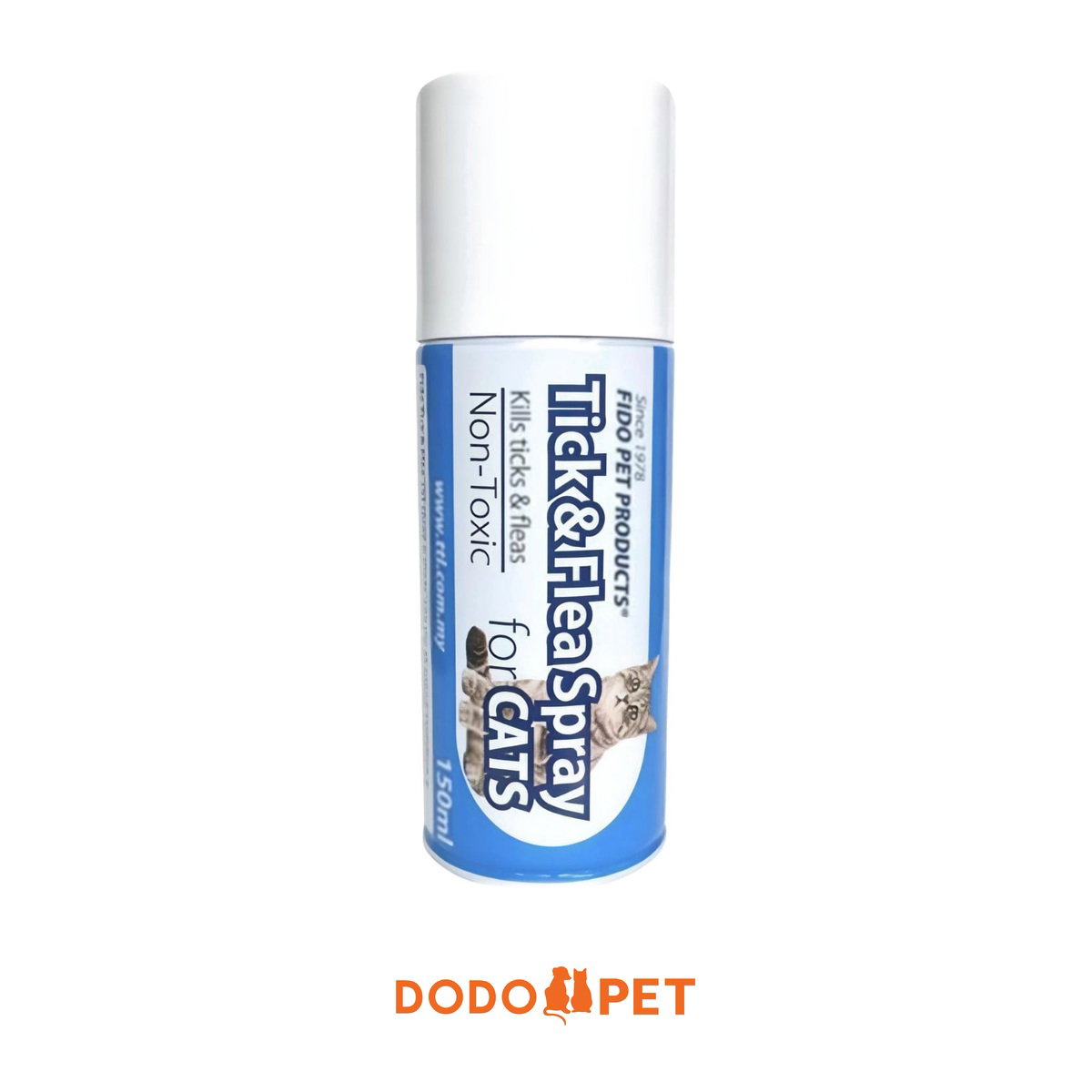 FIDO Tick & Flea Spray for Cats 150ml_0