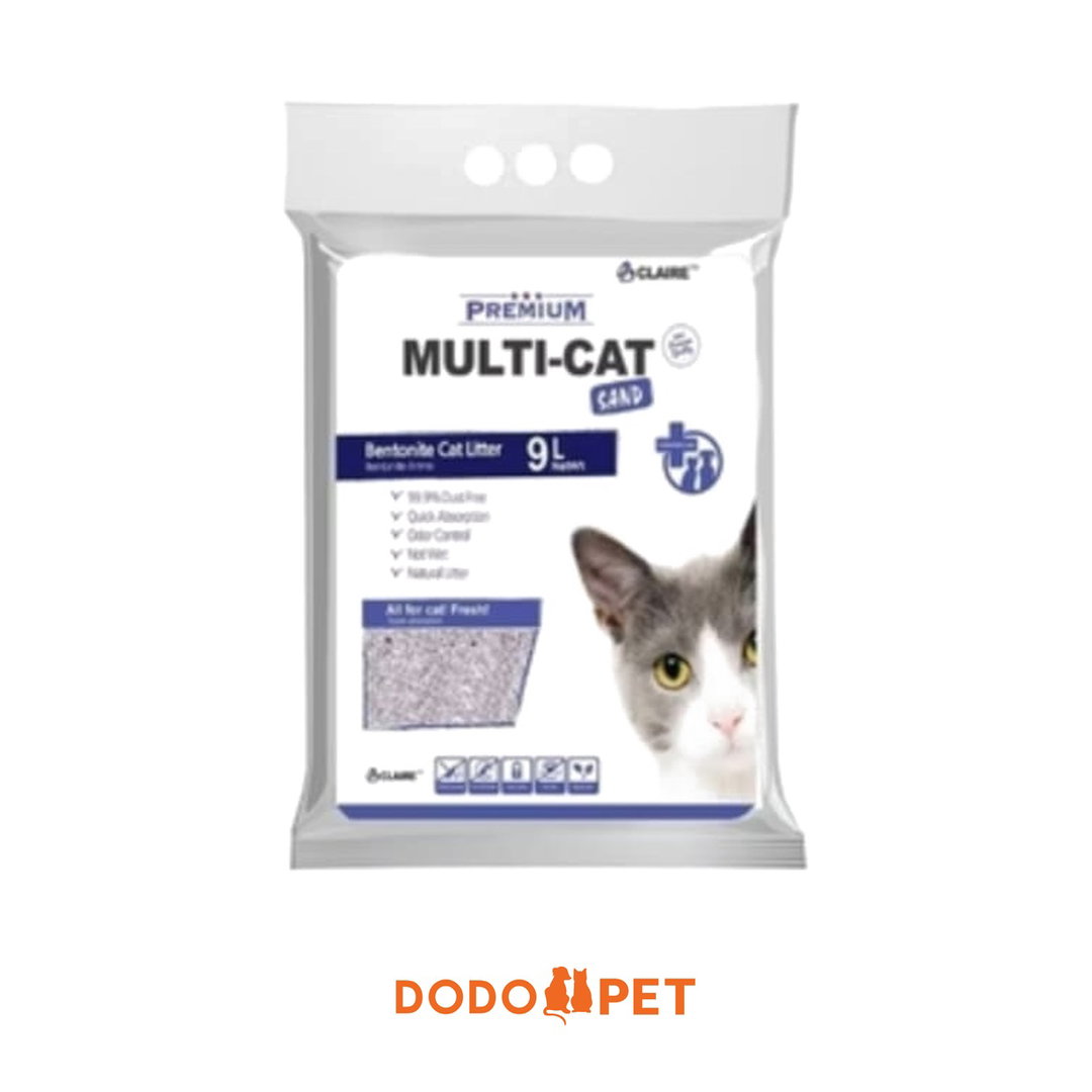 Claire Premium Multi-Cat Sand Bentonite Cat Litter 9L