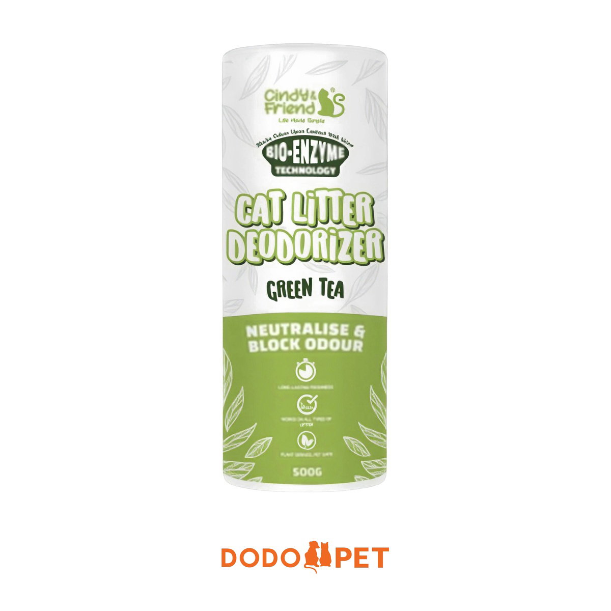 Cindy & Friend Bio-Enzyme Cat Litter Deodorizer 500g – Green Tea, Lavender, Lemon Citrus_1