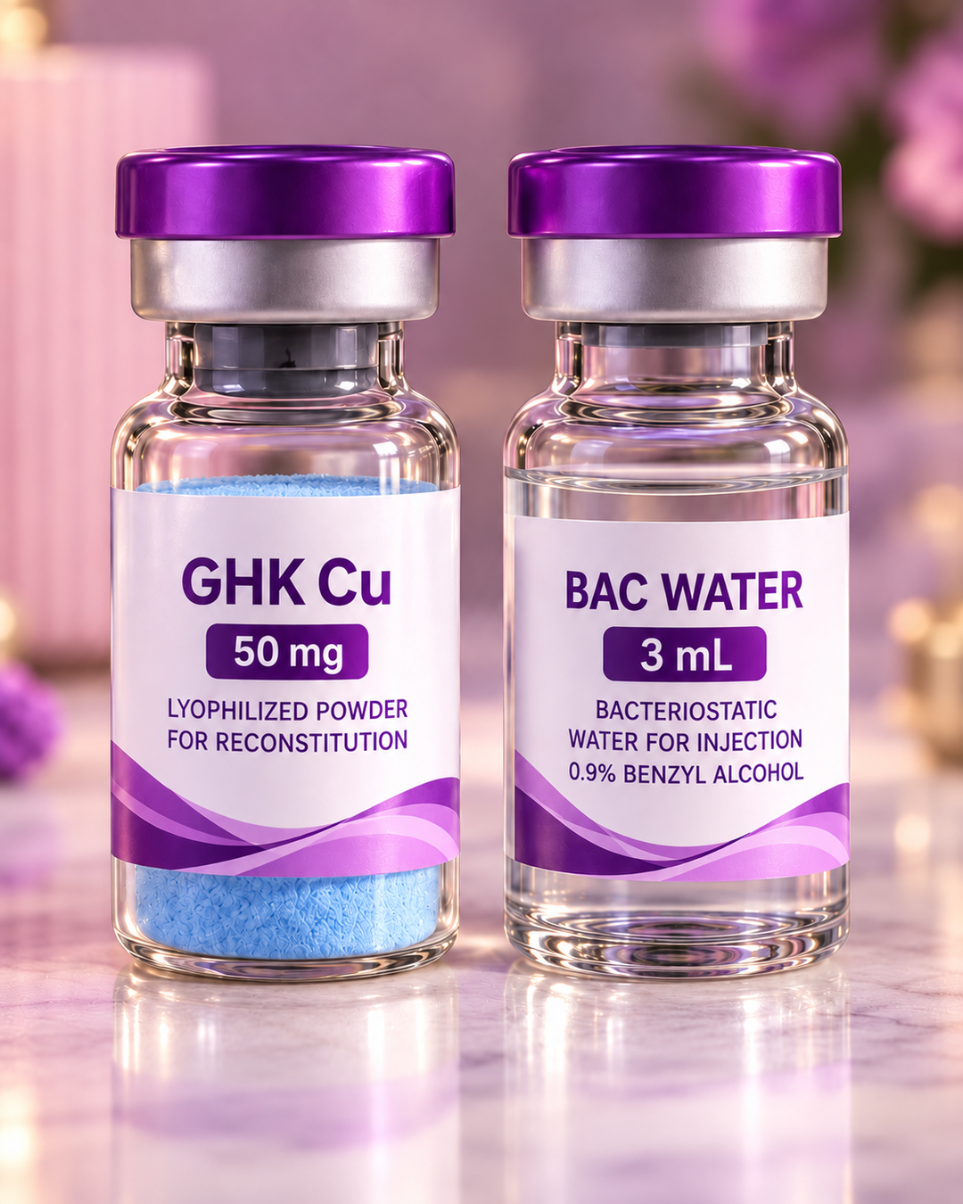 GHK-Cu 50mg (Vial + 10ml Bac)