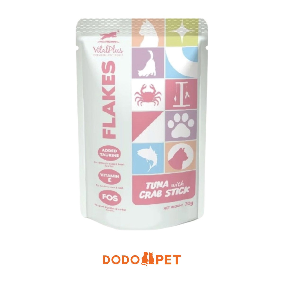 VitalPlus Flakes Wet Cat Food Pouch 70g – Tuna Range (6 Flavours)_5