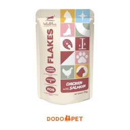 VitalPlus Flakes Wet Cat Food Pouch 70g – Chicken Range (6 Flavours)