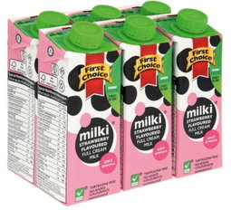 FIRST CHOICE STRAWBERRY MILK FLAVOURED DRINK 6 X 250ML Code: FCSM <<< Econo Foods >>>