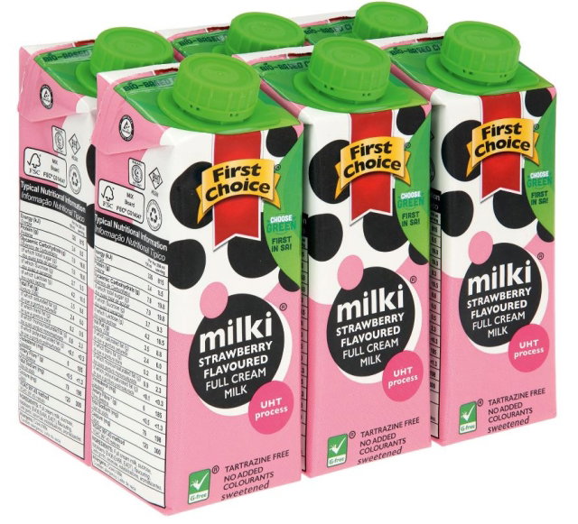 FIRST CHOICE STRAWBERRY MILK FLAVOURED DRINK 6 X 250ML Code: FCSM <<< Econo Foods >>>