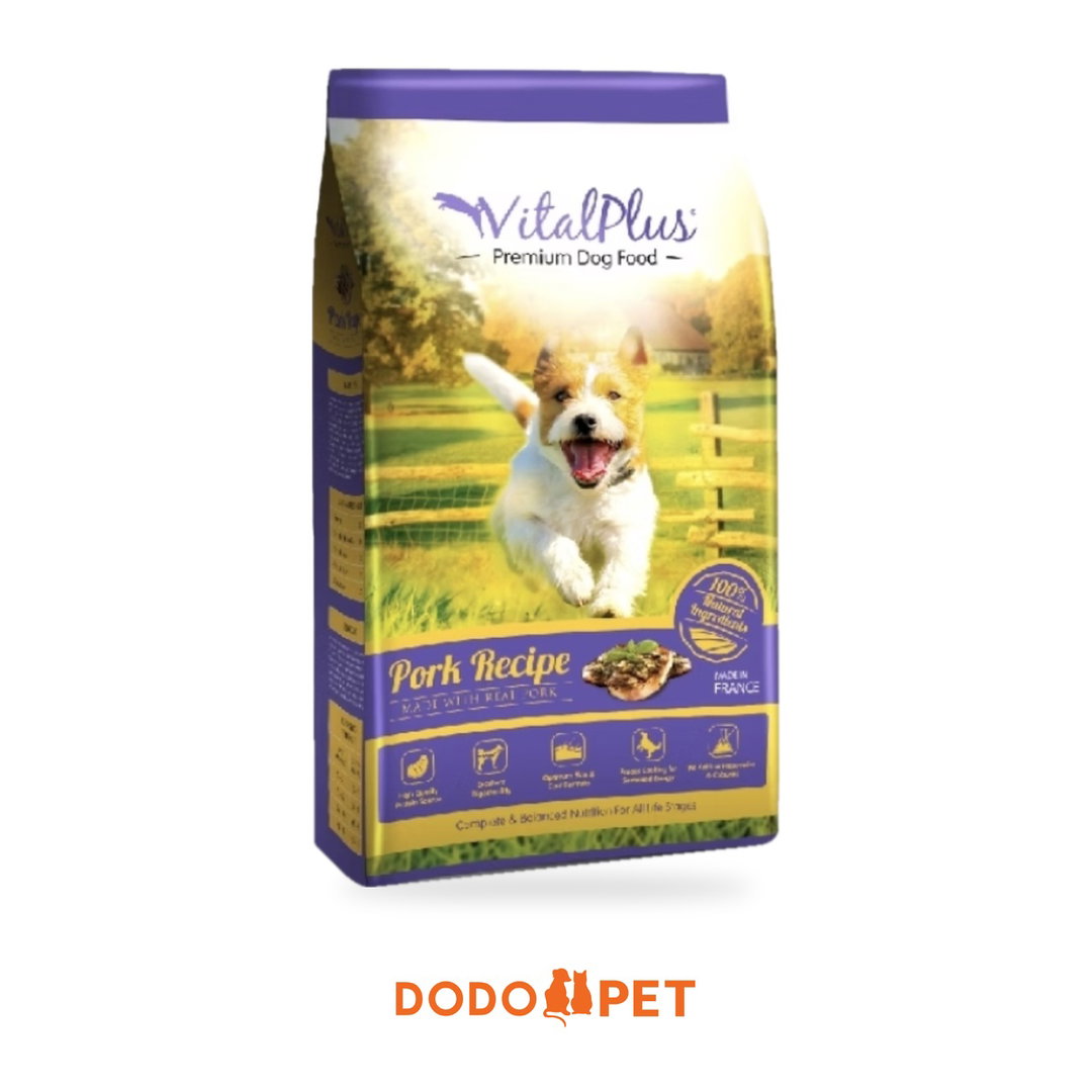 VitalPlus Premium Dry Dog Food – Pork Recipe (4kg / 18kg)