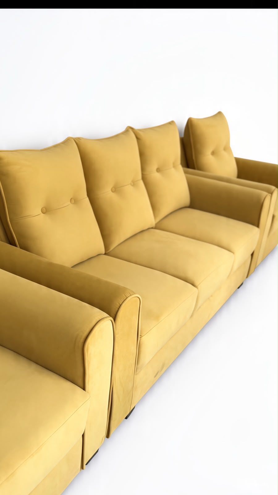 VIBRANT MUSTARD LUXURY SOFA SET_0