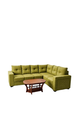 OLIVE GREEN SECTIONAL SOFA