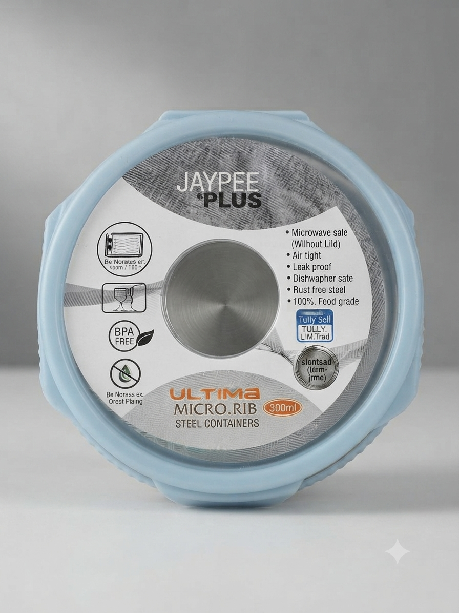 Jaypee Plus Ultima Micro.Rib Steel Container (300ml).  _1
