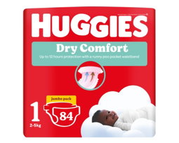 Huggies dry comfort nappies Jumbo pack size 184 pack 