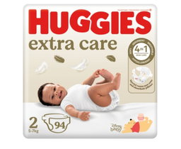 Huggies extra care size 2 new baby 80 nappies (5to7kg) Jumbo pack 