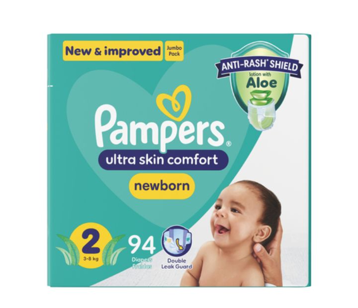 Pampers new baby size 2 Jumbo pack 94 nappies 