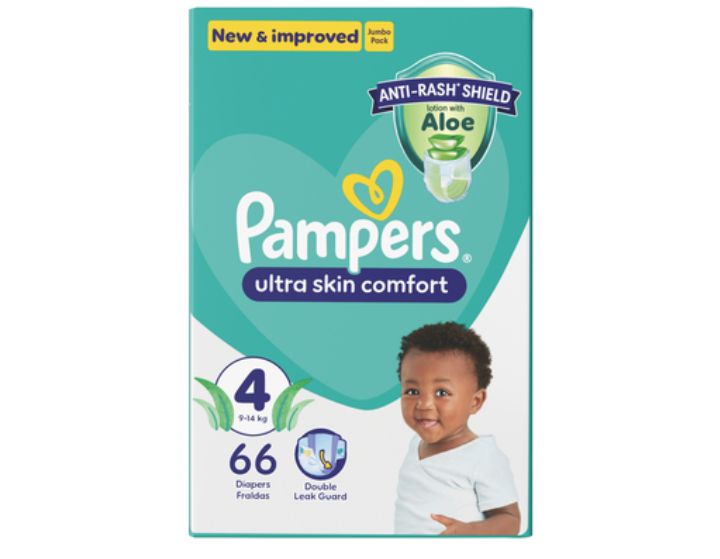 Pampers baby dry size 4 jumbo pack 66 nappies 