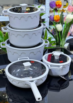 🍳 Granite Non-Stick Cookware Set – 10 Pieces
