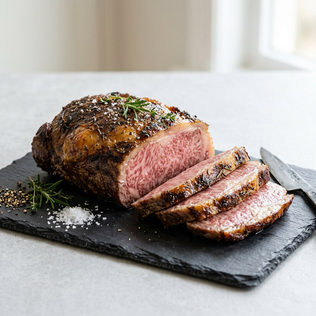 Miyazaki A5 Wagyu Striploin Roast (Cooked)