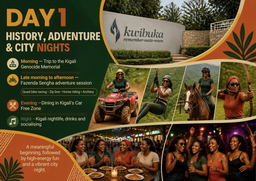 4 DAYS LADY'S GROUP OUT KIGALI  All Inclusive Package:  FLIGHT | TRANSPORT | MEAL | ACCOMODATIONS | TOUR ACTIVITIES  