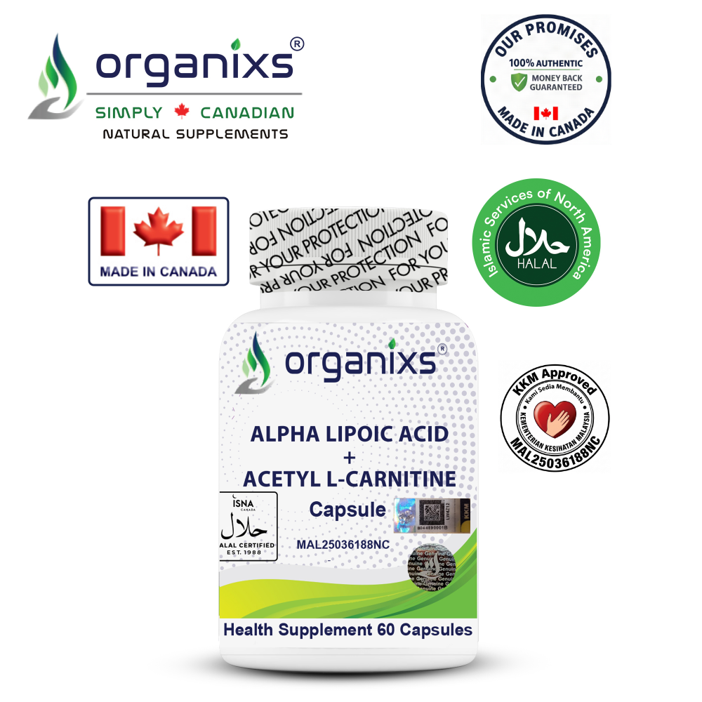 ORGANIXS ALPHA LIPOIC ACID + ACEYTLE L-CARNITINE