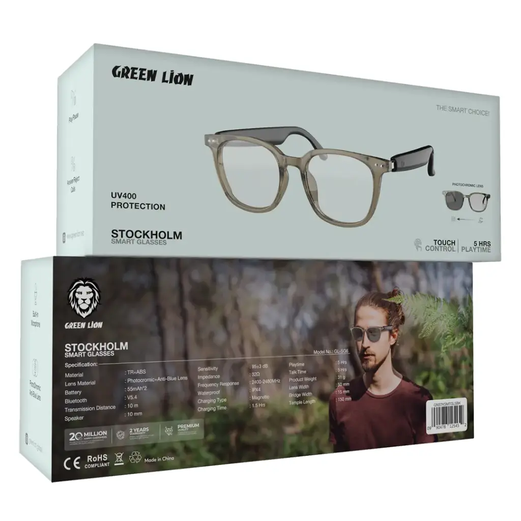 Green Lion Stockholm Smart Glasses - Black_2