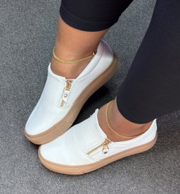 👟 Women's Zipper Leather Loafers