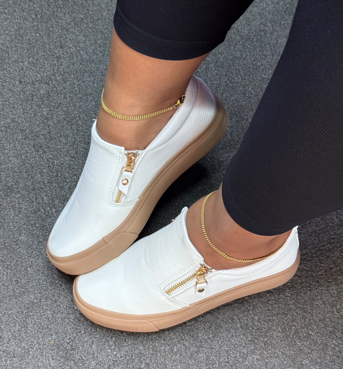 👟 Women's Zipper Leather Loafers