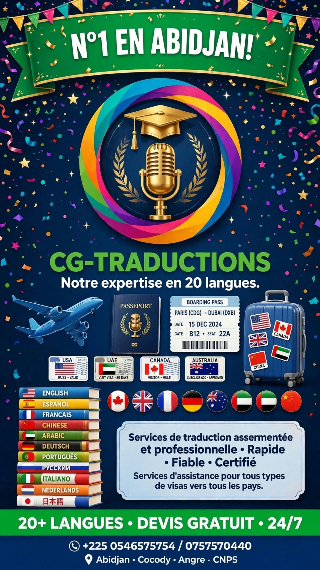 TRADUCTION CERTIFIÉE DE DOCUMENTS EN 20 LANGUES