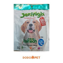 JerHigh Stick Dog Treats Big Pack 400g – Chicken with Spinach, Chicken with Carrot