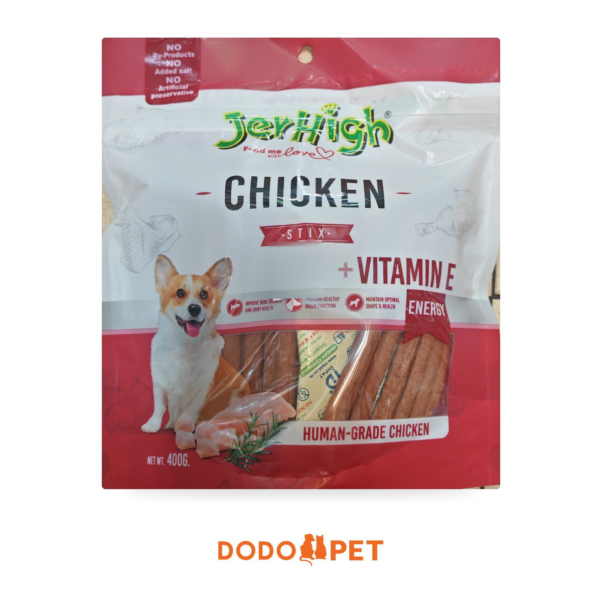 JerHigh Stix + Vitamin E Dog Treats 400g – Chicken, Milky, Bacon, Mix Variety_1