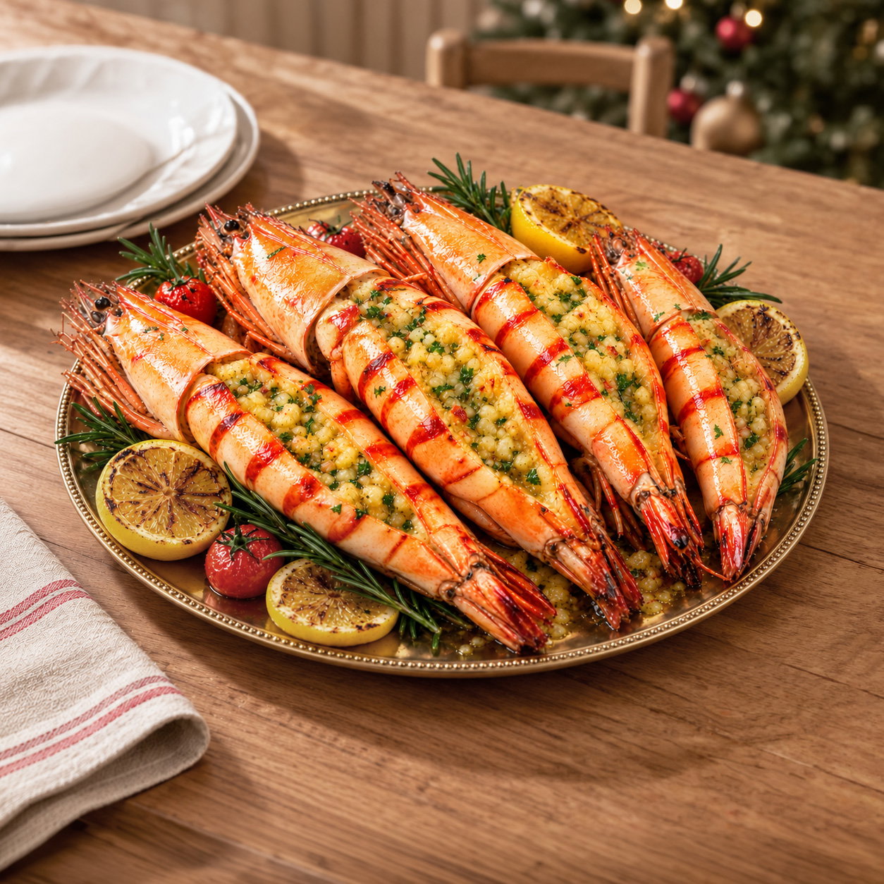 Garlic Butter Colossal Tiger Prawns