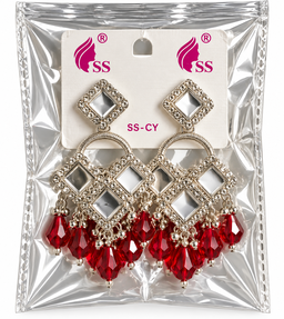  Elegant Ruby Red Drop Earrings