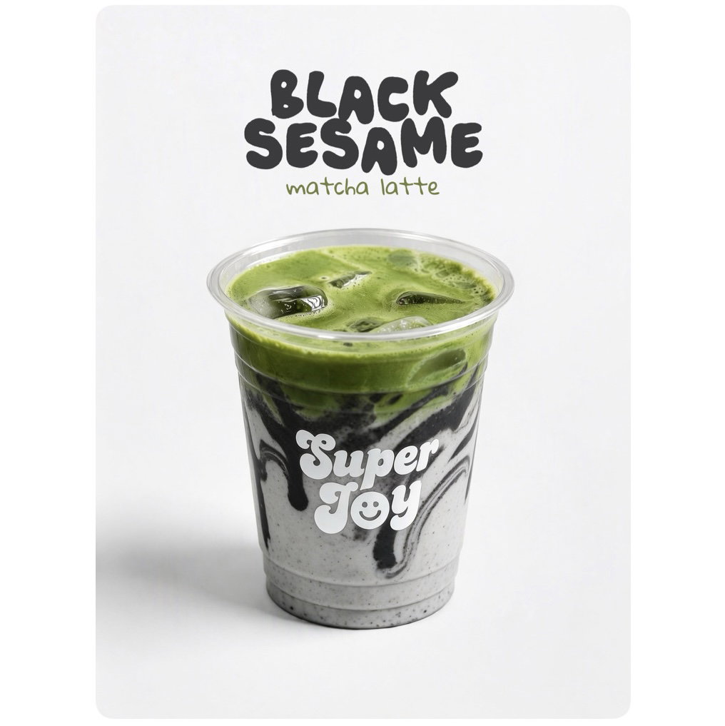 Black Sesame Matcha Latte