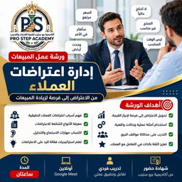ورشة عمل المبيعات إدارة اعتراضات العملاء