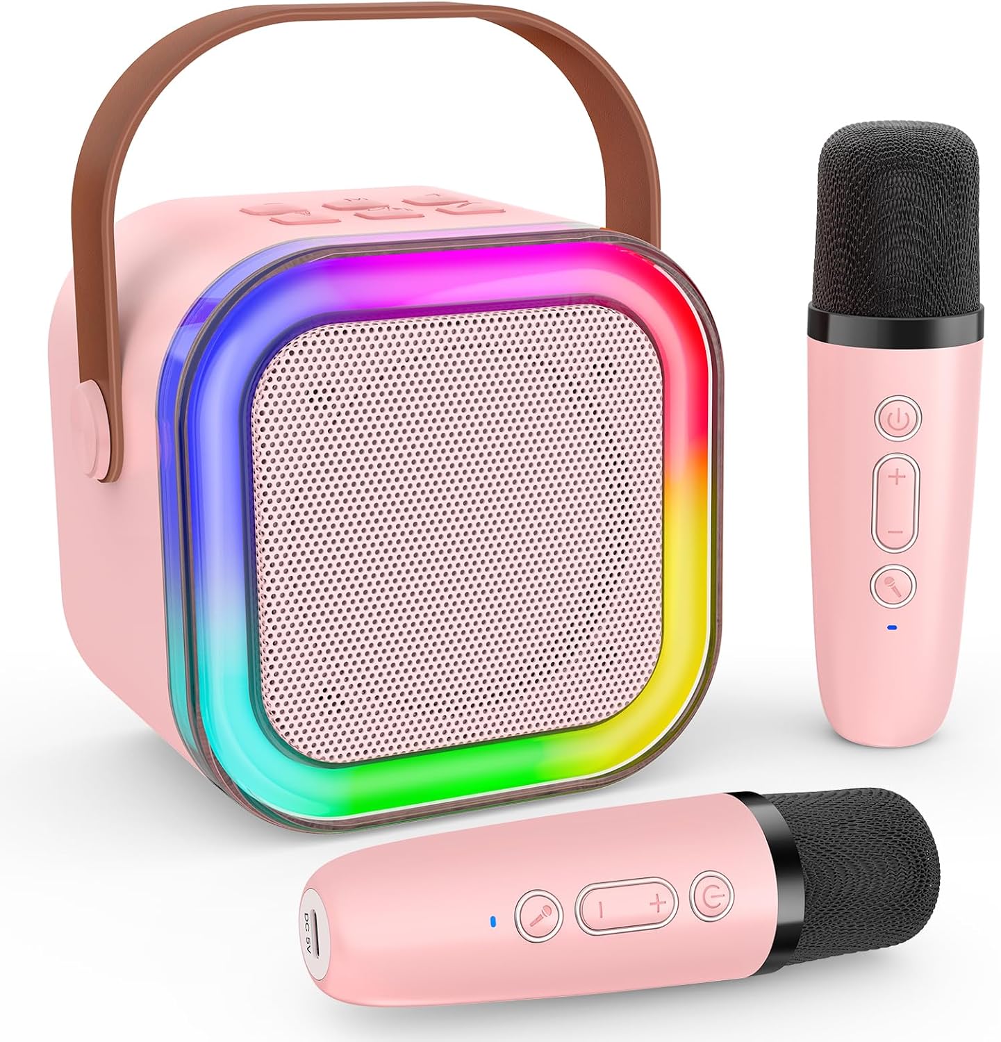 Portable K12 Karaoke Sound System with 2 Wireless Microphones_0