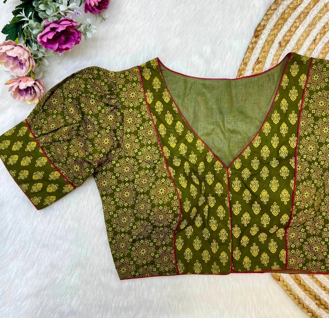AJRAKH COTTON FRONT OPEN BLOUSE_1