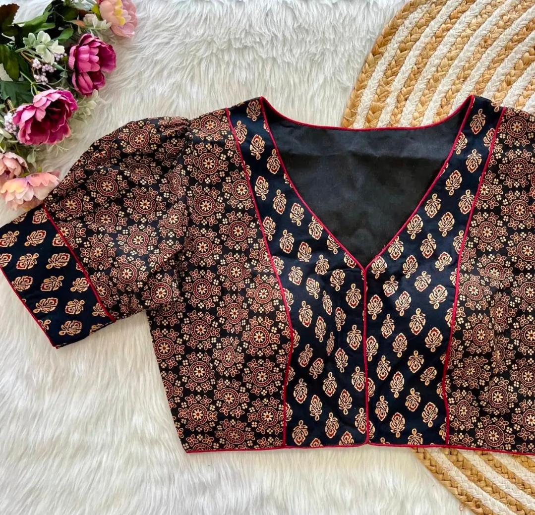 AJRAKH COTTON FRONT OPEN BLOUSE_5