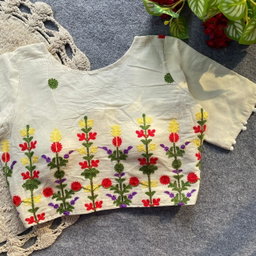 KHADI COTTON SHORT SLEEVE BLOUSE