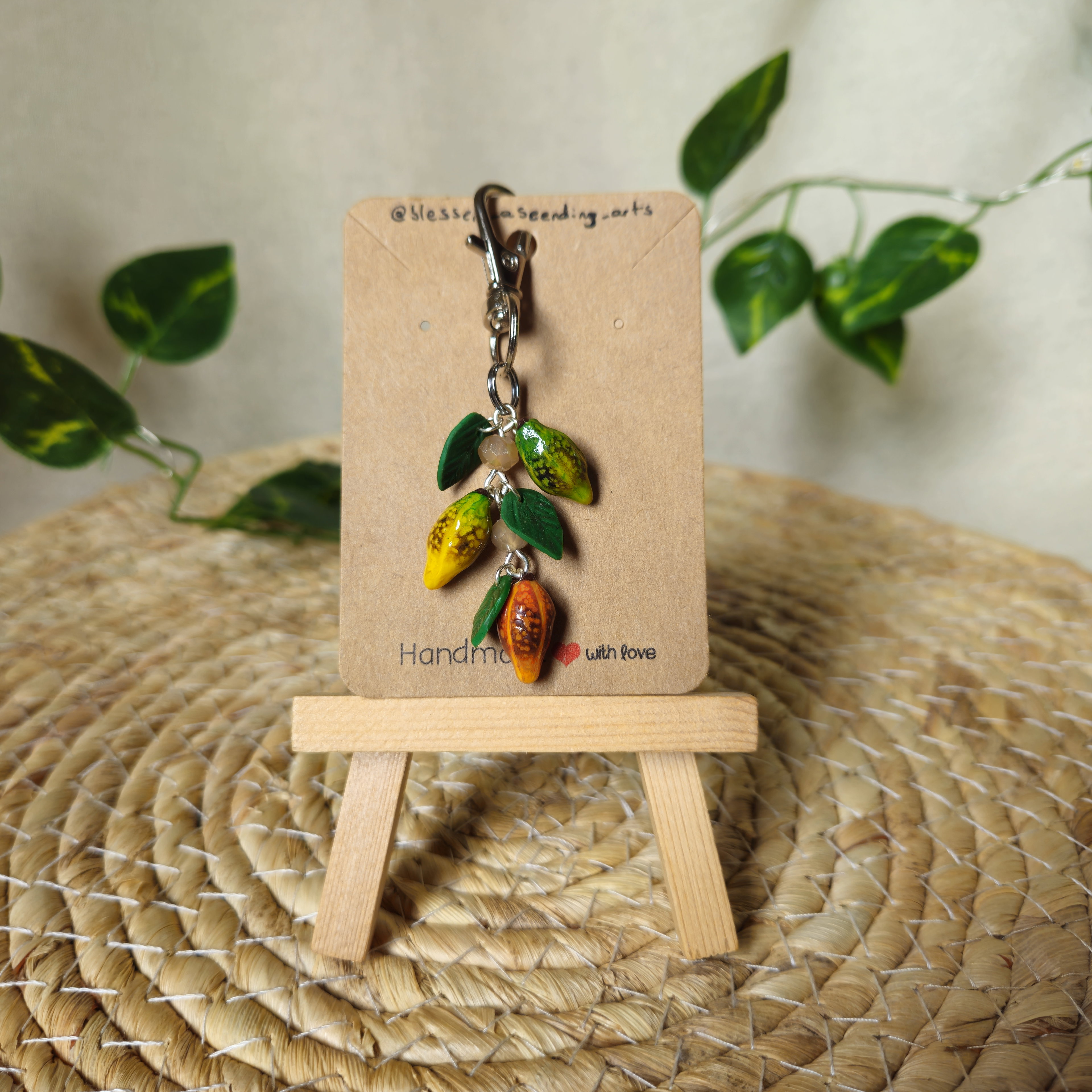 Cocoa Pod Keychain