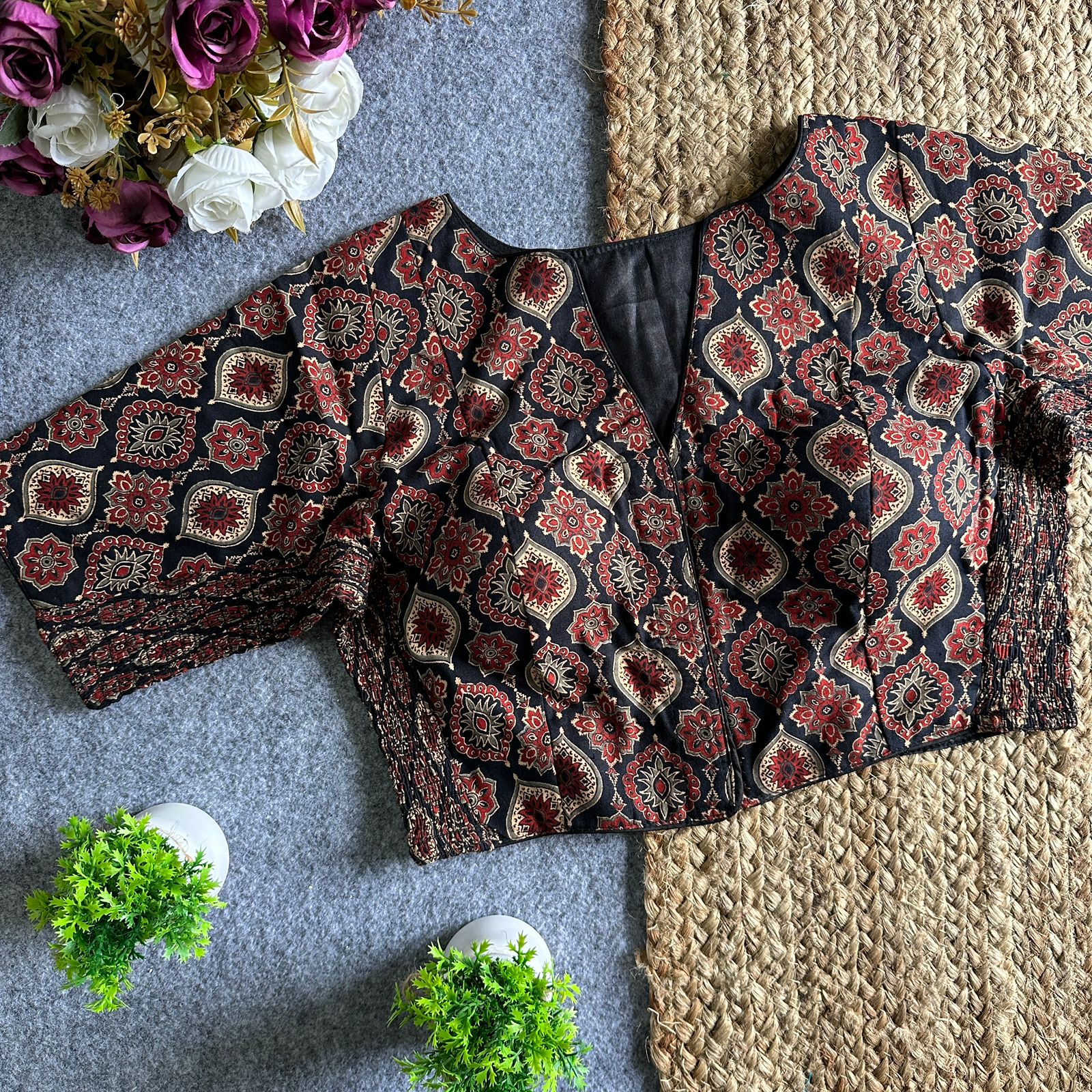 AJRAKH  ELASTIC BLOUSES_2