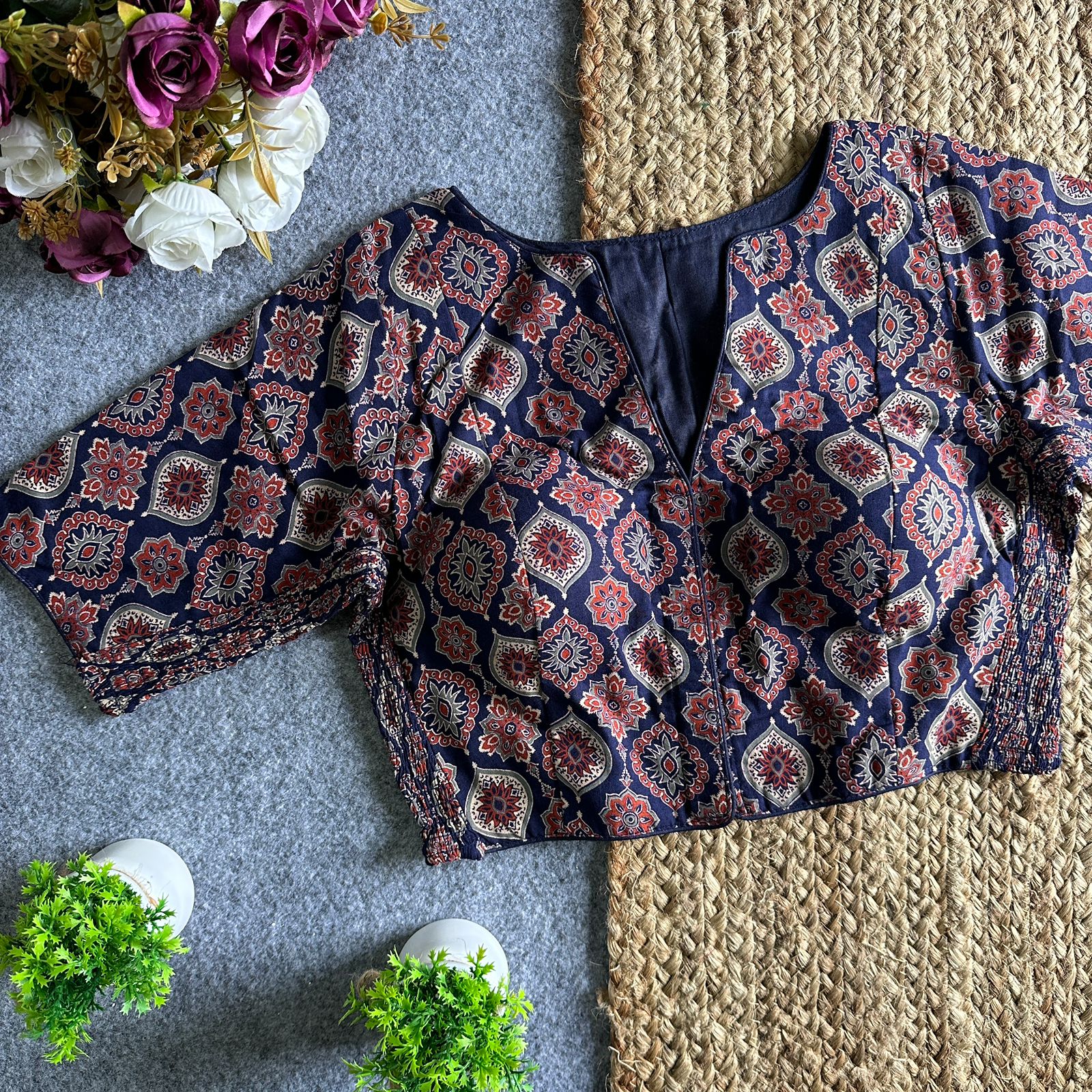 AJRAKH  ELASTIC BLOUSES_5