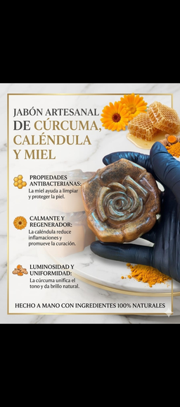 Jabón de Cúrcuma, Caléndula y Miel